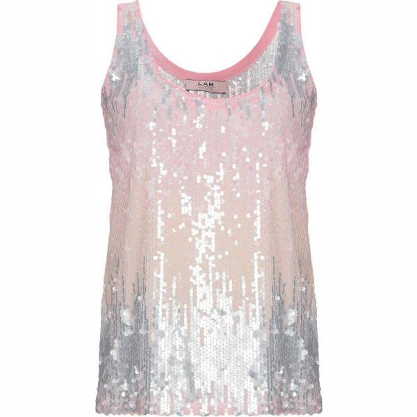 Top multicolore Lab Anna Rachele rosa con diseños