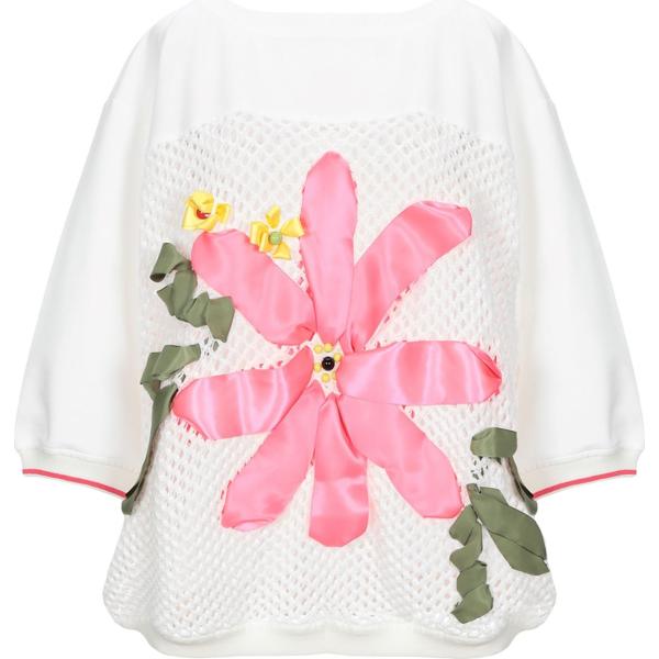 sudadera My Twin Twinset blanco un solo color