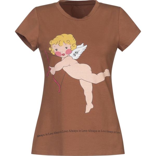 camiseta Rose A Pois marrón con diseños