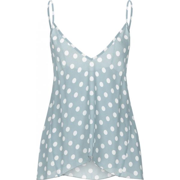 Top in viscosa Carla G. azul con diseños