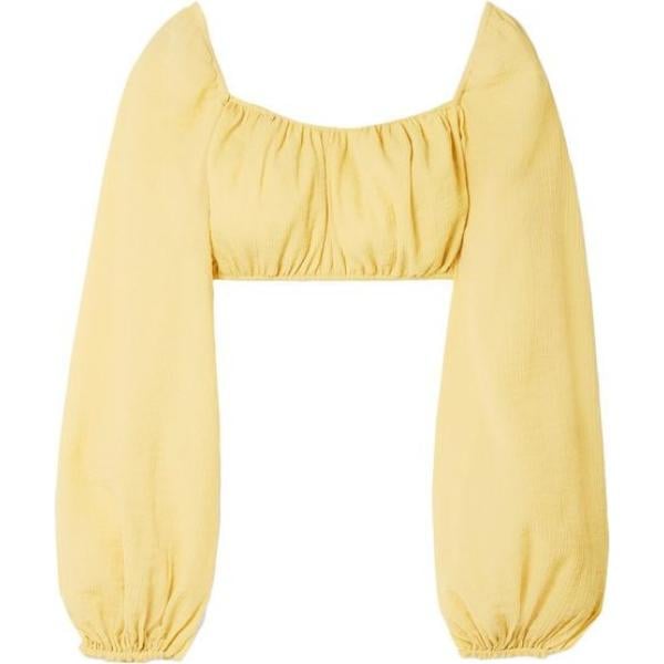 top Cult Gaia amarillo un solo color