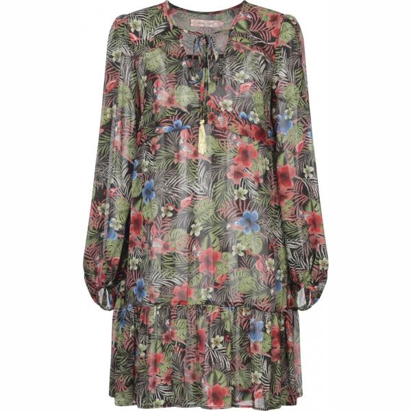 vestidos cortos Traffic People verde de flores
