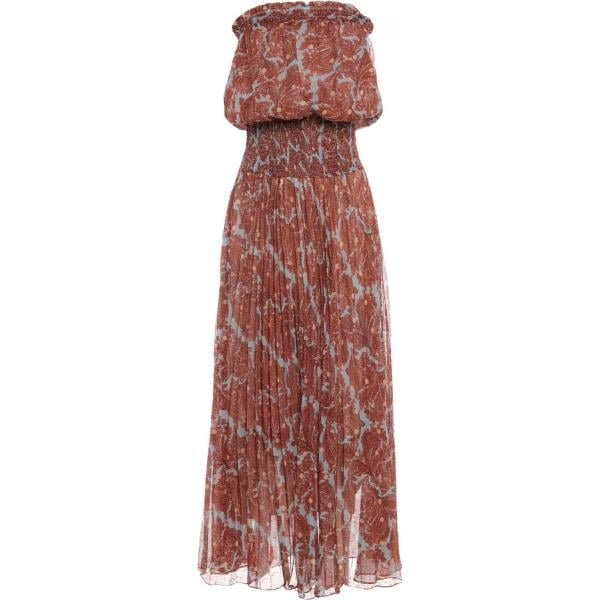 vestidos largos Traffic People marrón con diseños