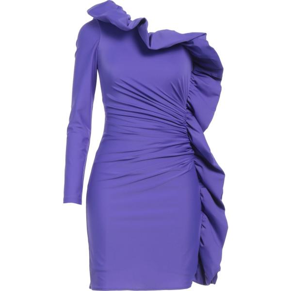 vestidos cortos P.a.r.o.s.h. violeta un solo color