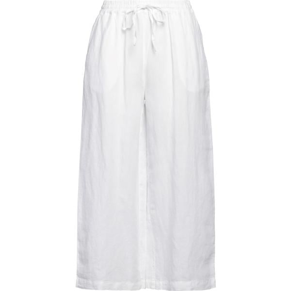pantalones palazzo 120% Lino blanco un solo color