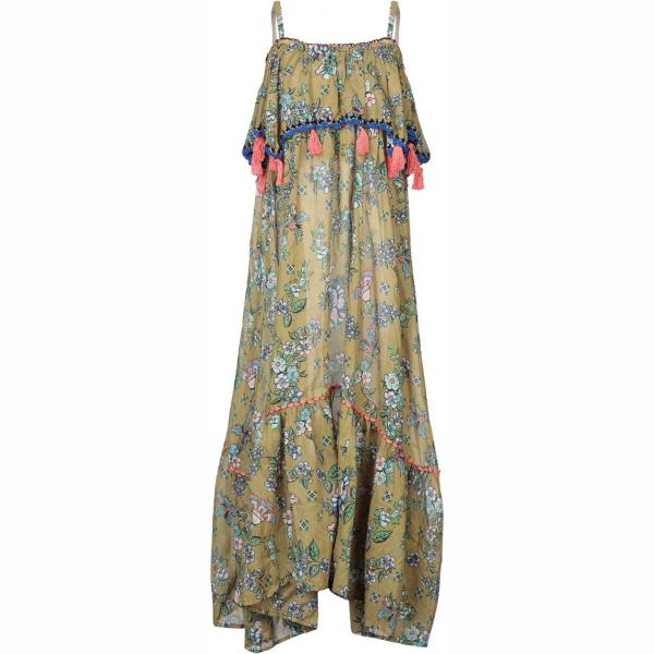 vestidos largos Anjuna verde de flores