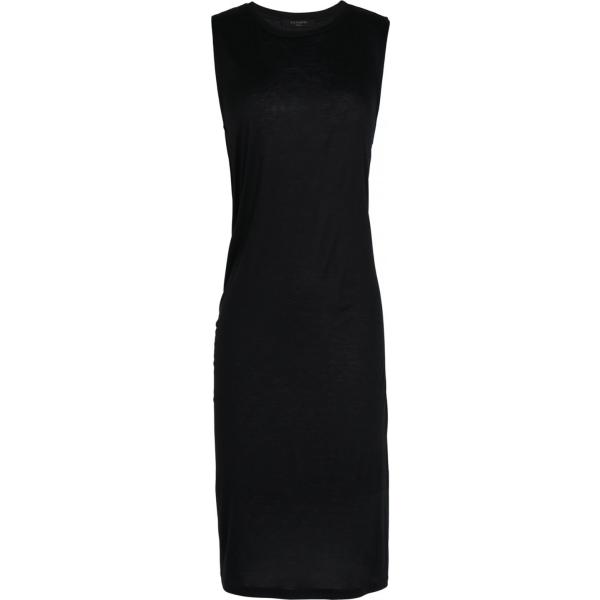 vestidos midi/longuettes Allsaints negro un solo color