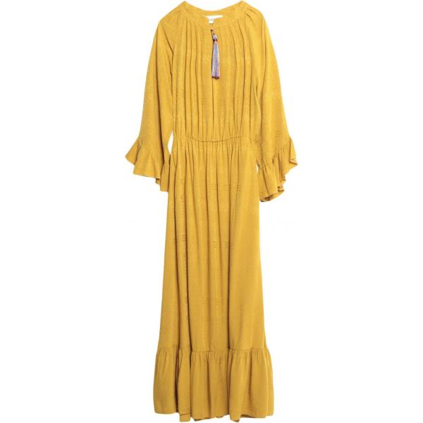 vestidos largos Shirtaporter amarillo un solo color