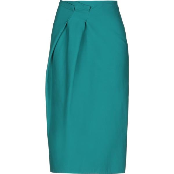 falda longuette Jil Sander verde un solo color