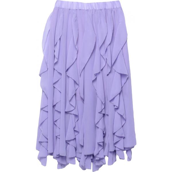 falda longuette Vanessa Scott violeta un solo color