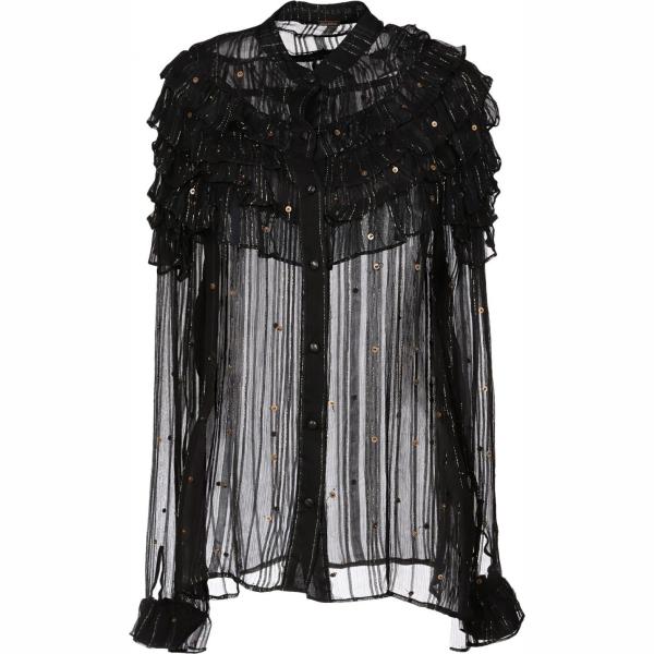 Camicia Dodo Bar Or negro con diseños