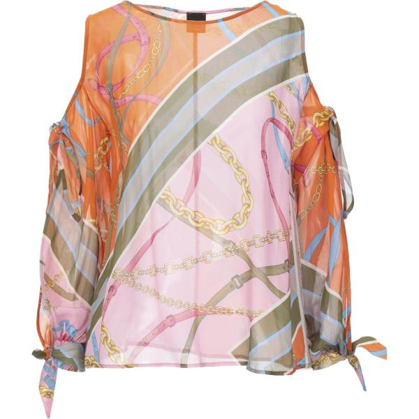 Camicia in viscosa multicolore Pinko naranja con diseños