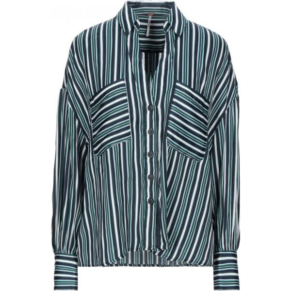 Camicia Free People azul de rayas