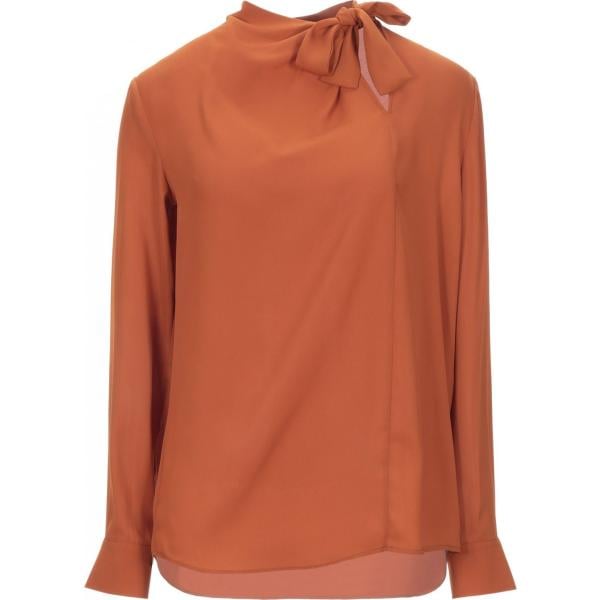blusas Biancoghiaccio marrón un solo color