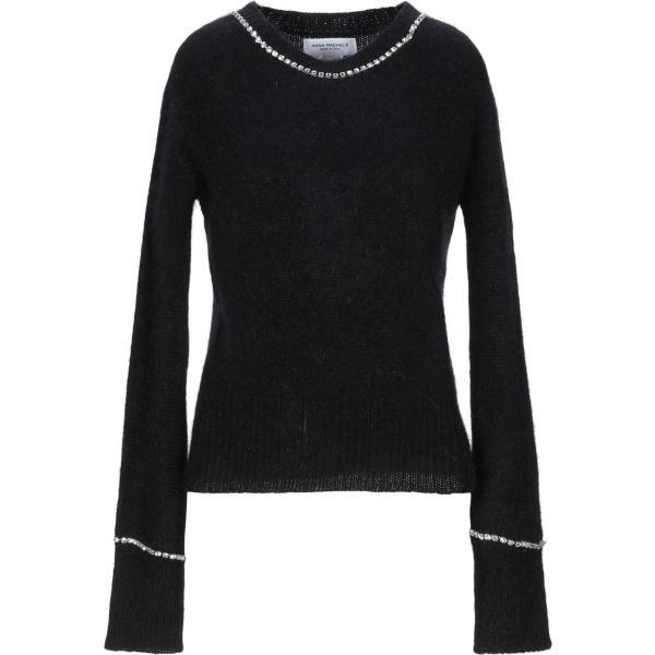 Pullover con strass 70% lana Anna Rachele un solo color