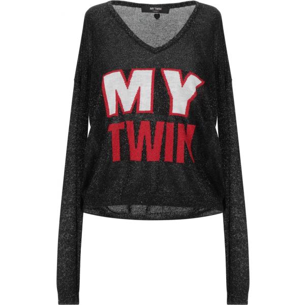 Pullover My Twin Twinset negro un solo color