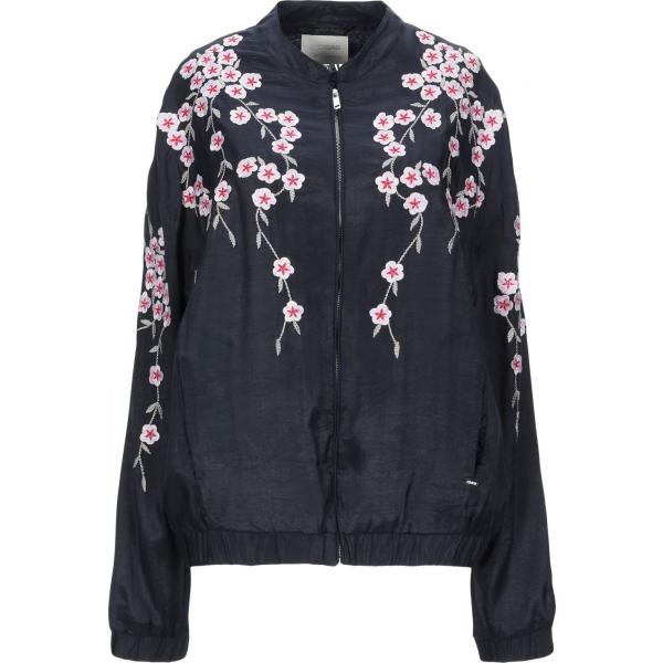 Bomber fantasia floreale in viscosa Gas azul de flores