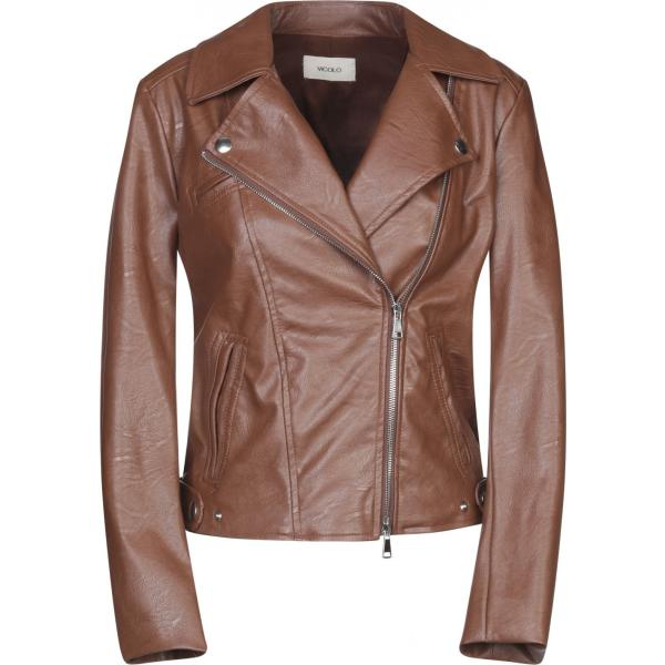 chaqueta Vicolo marrón un solo color