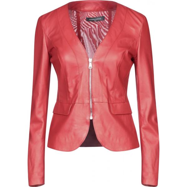 chaqueta Sandro Ferrone rojo un solo color