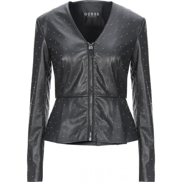abrigos Guess negro un solo color