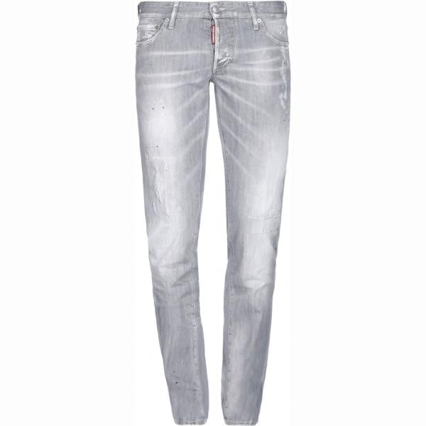 Pantalone in denim Dsquared2 gris un solo color