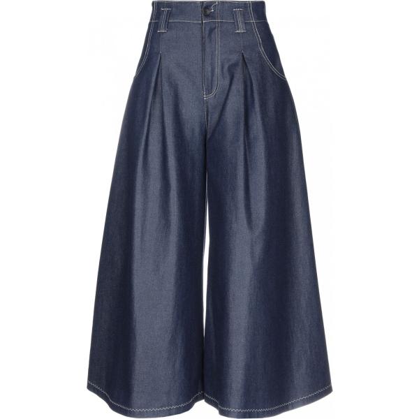 Pantalone capri in denim Collection Privēe? azul un solo color