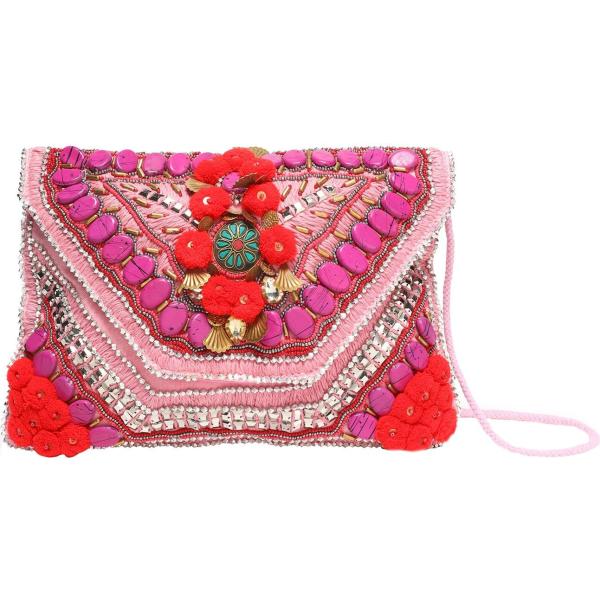 bolsos de hombro Antik Batik rosa con diseños