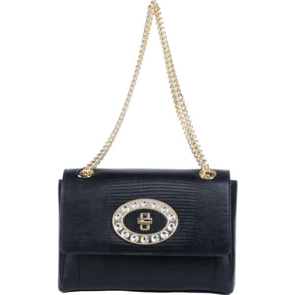 Borsa a tracolla mini con strass Blumarine negro un solo color