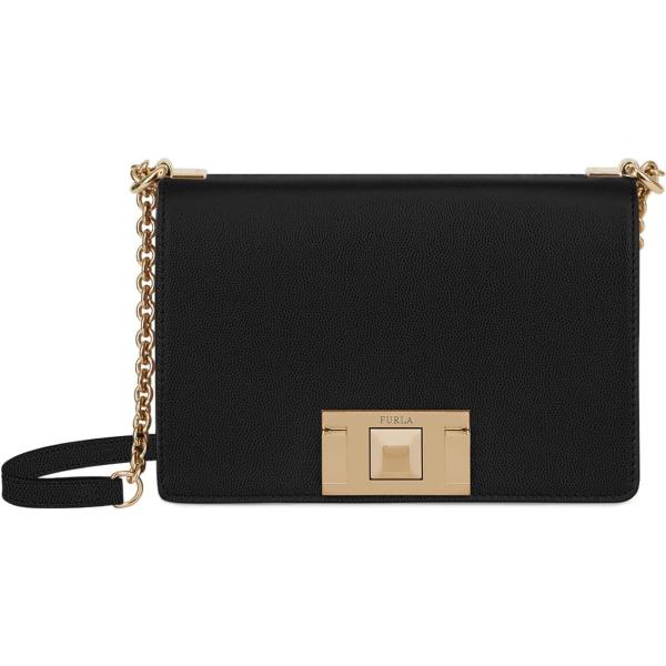 Borsa a tracolla mini Furla negro un solo color