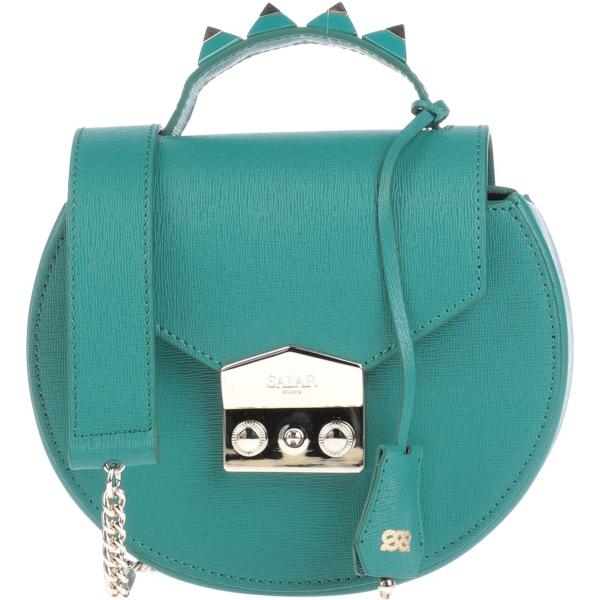 Borsa a tracolla mini Salar verde un solo color