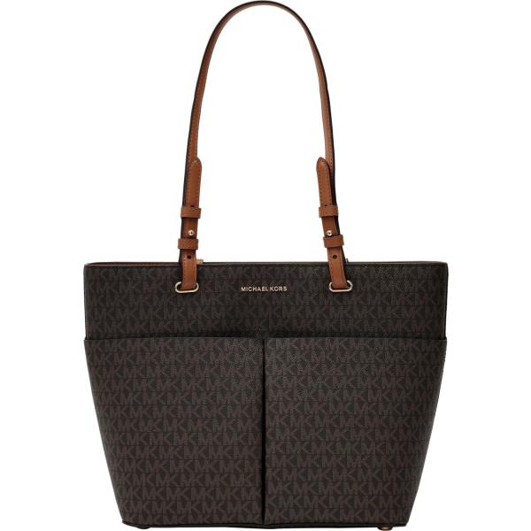 Shopping bag maxi con logo Michael Michael Kors negro con diseños