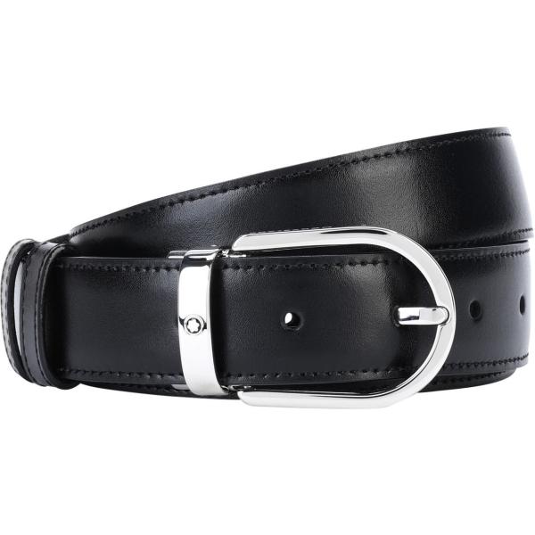 cinturones Montblanc negro un solo color