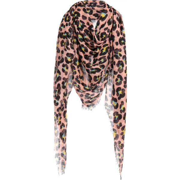 chales Jucca rosa animalier
