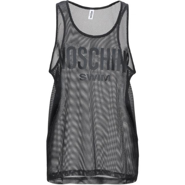 camiseta sin mangas Moschino negro con diseños