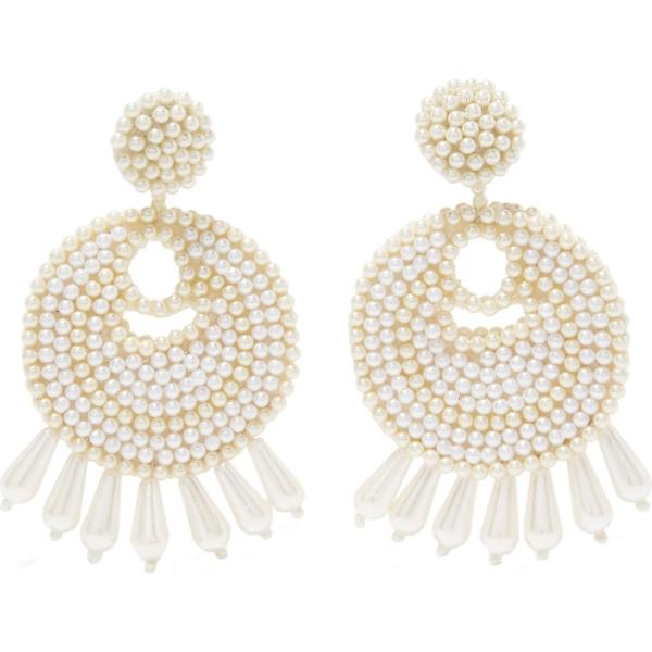 pendientes Kenneth Jay Lane blanco