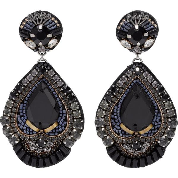 pendientes Ranjana Khan negro