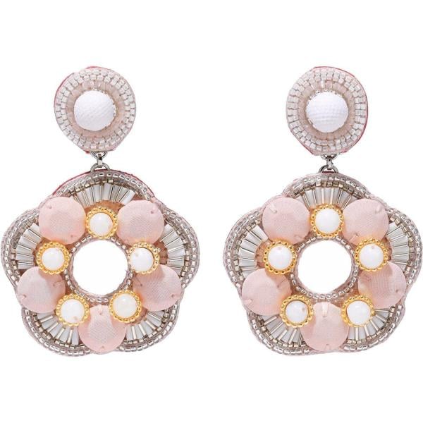 pendientes Ranjana Khan rosa