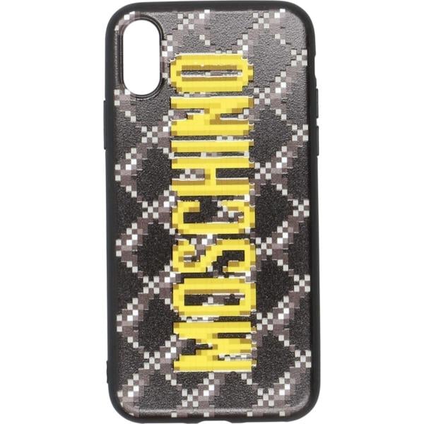 fundas para teléfono Moschino gris geométrico