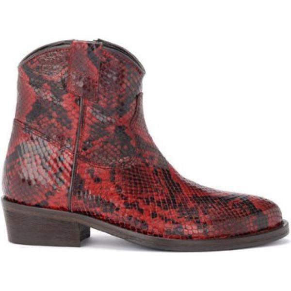 botas cowboy Via Roma 15 rojo serpiente