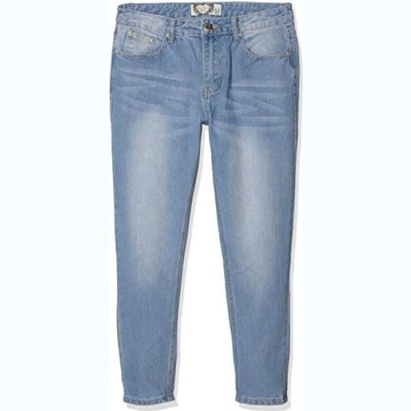 Vaqueros petite vita media blu Boohoo Petite azul