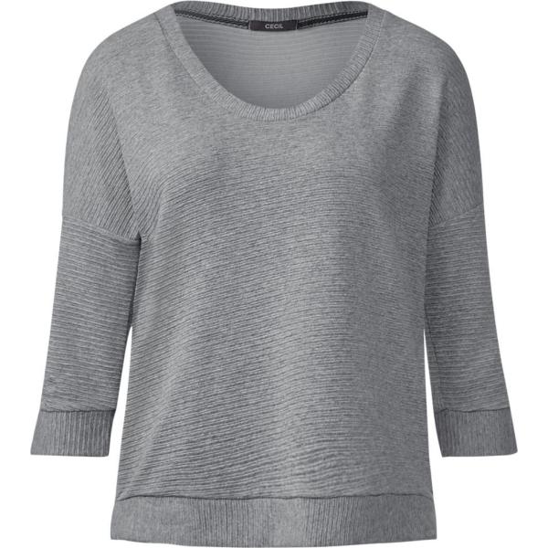 Felpa melange grigio Cecil gris