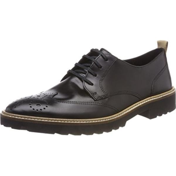 Scarpe stringate brogue nero Ecco negro