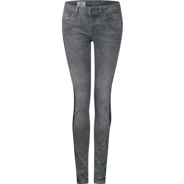 vaqueros slim fit Street One gris de rayas