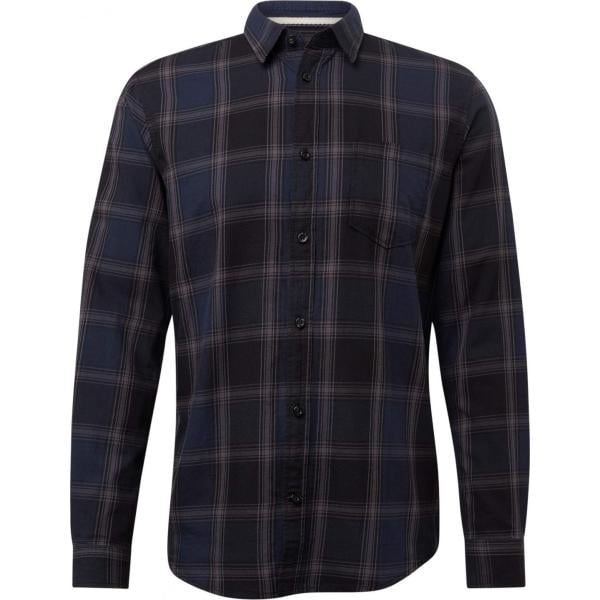 Camisas a quadri nero e navy Tom Tailor azul de cuadros