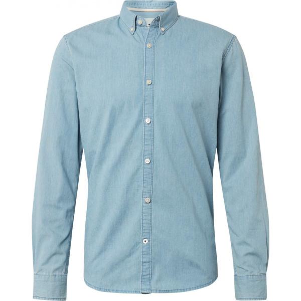 Camisas effetto decolorato in denim Tom Tailor azul
