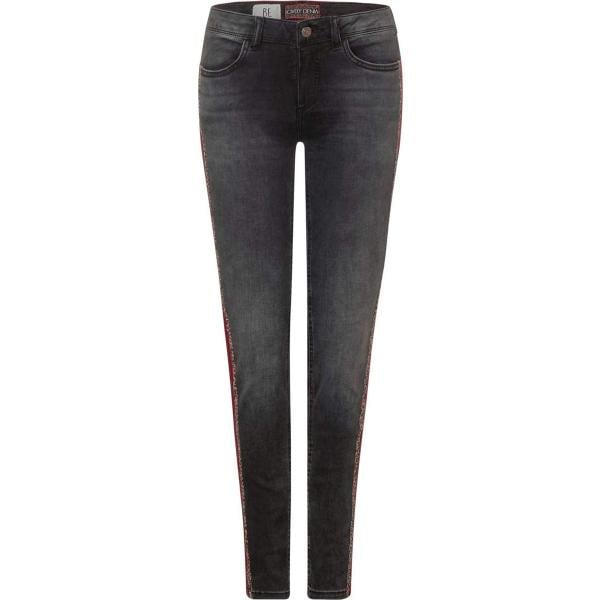 vaqueros slim fit Street One gris de rayas