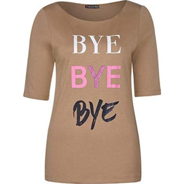 camiseta Street One marrón con diseños