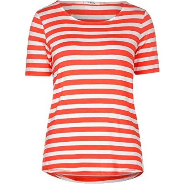 camiseta Cecil naranja de rayas
