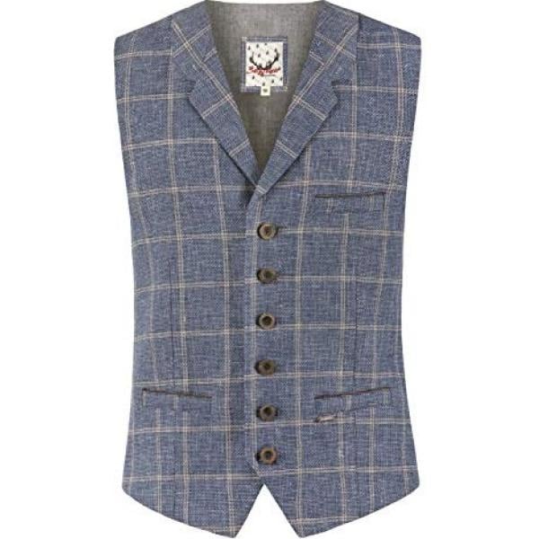 chaleco Stockerpoint azul de cuadros