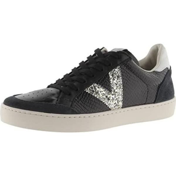 Sneakers mujer negro serpiente con lentejuelas Victoria Bantoa